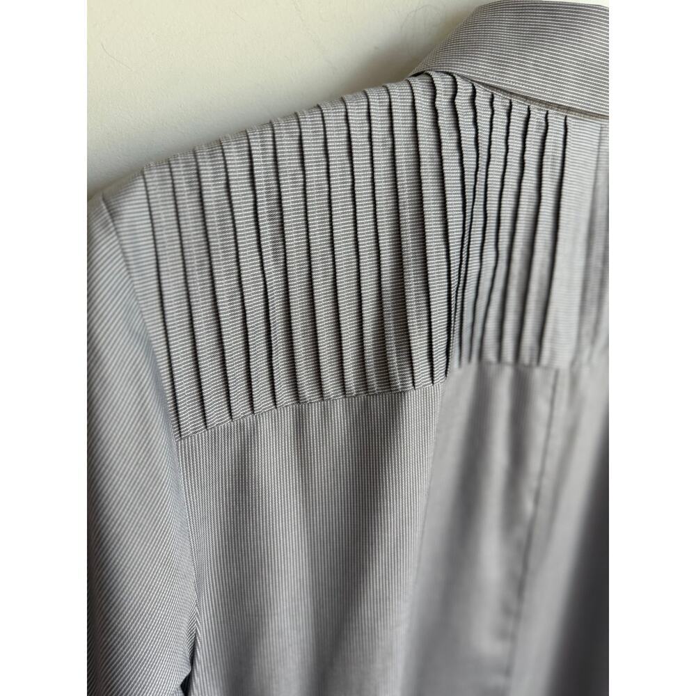 Hinson Wu Lori Striped Mini Shirt Dress Tahitian Pearl/White Women's Size 6 NWT - Picture 12 of 13